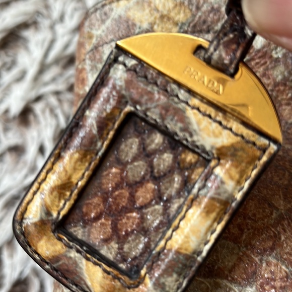 Prada Python Snake Pattern Large Leather Tote Bag - Picture 17 of 17